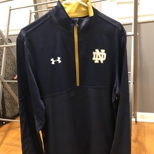 Notre Dame navy under armor pull over